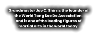 Grandmaster Jae C. Shin is the founder of the World Tang Soo Do Association,  and is one of the leading figures of  martial arts in the world today.